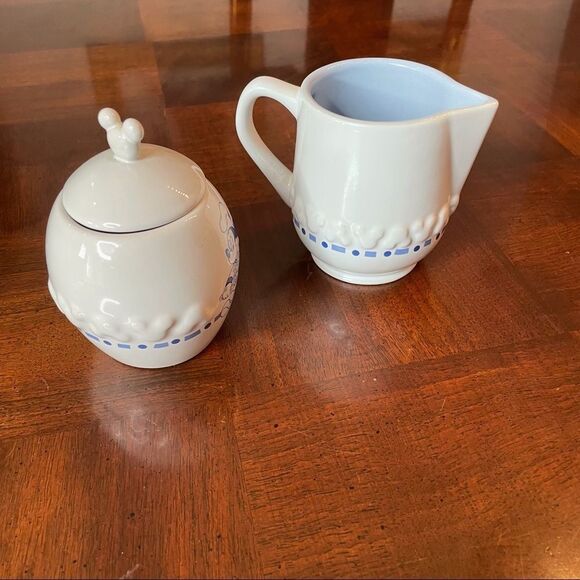 Mickey Mouse Cream and Sugar Set Creamer Milk Coffee Tea Serving Set - Picture 8 of 9